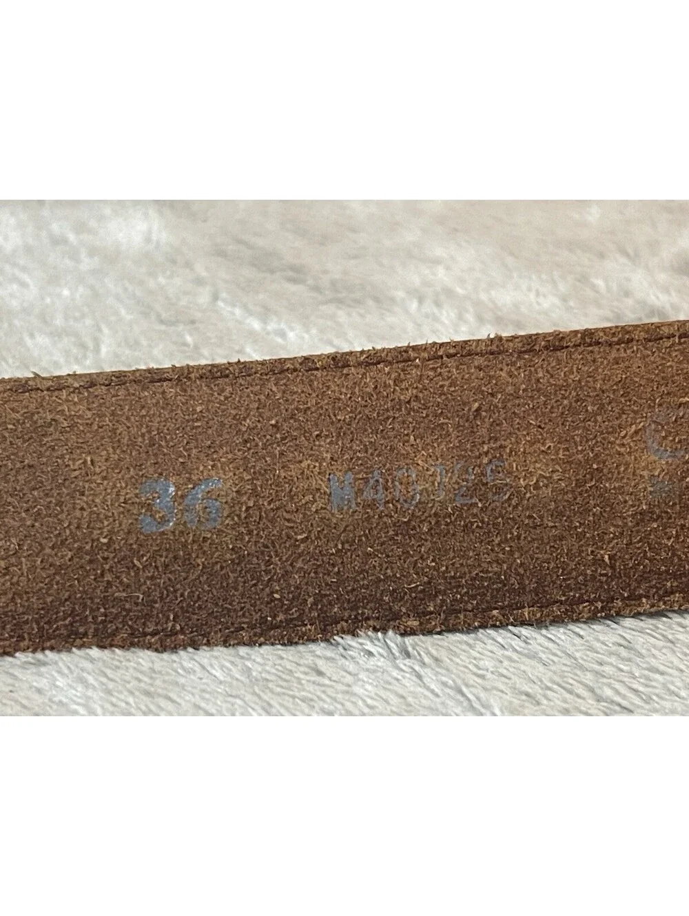 Brighton Brown Leather Belt Woven Fabric Center Men’s Size 36